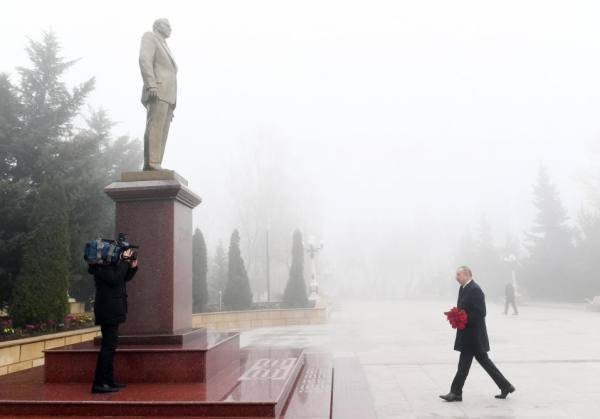 Prezident İlham Əliyev Şamaxı rayonuna səfərə gəlib 